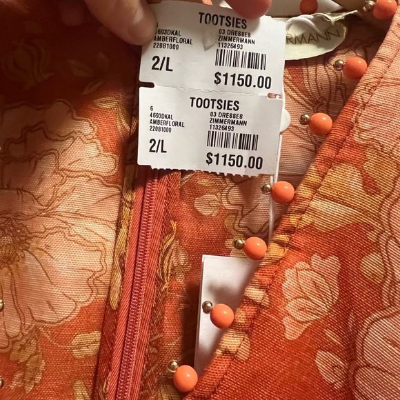 Zimmermann KALEIDOSCOPE MINI DRESS in Amber Floral - NWT - Size 2 - Picture 9 of 9